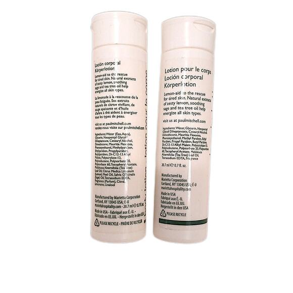 2 Pc Paul Mitchell Tea Tree Lemon Sage Energizing Body Lotion .7 oz Travel Size - Picture 2 of 3